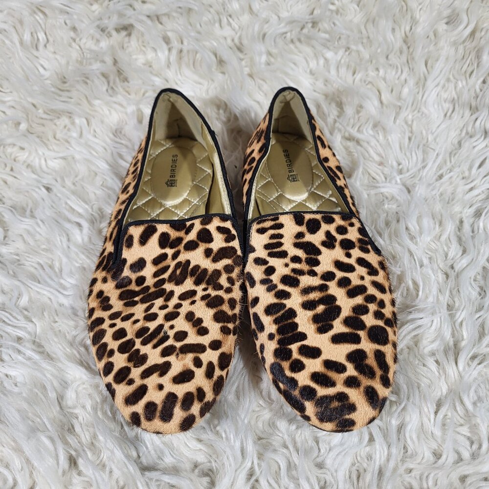 Birdies The Starling Cheetah Calf Hair Comfort Flats Leopard Print Size 7.5 - Picture 2 of 10